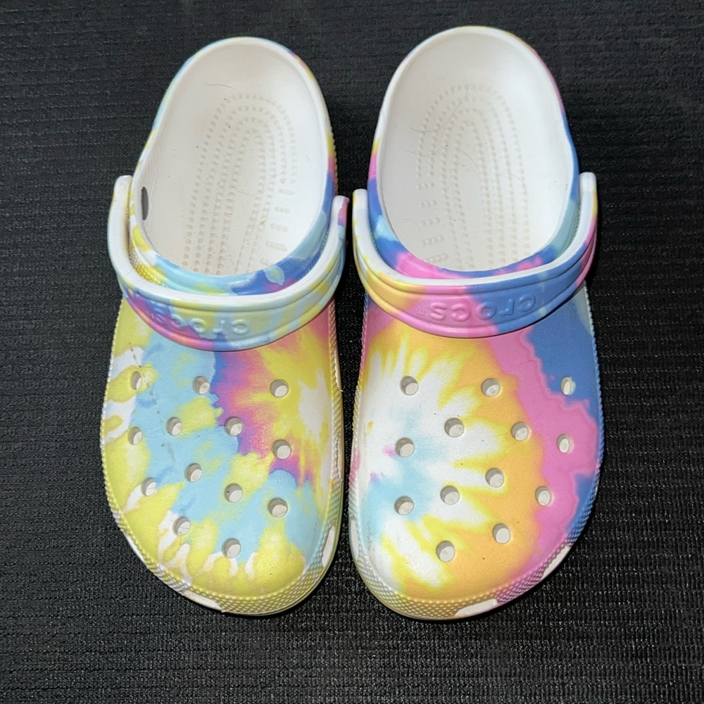 Tie-dye Crocs